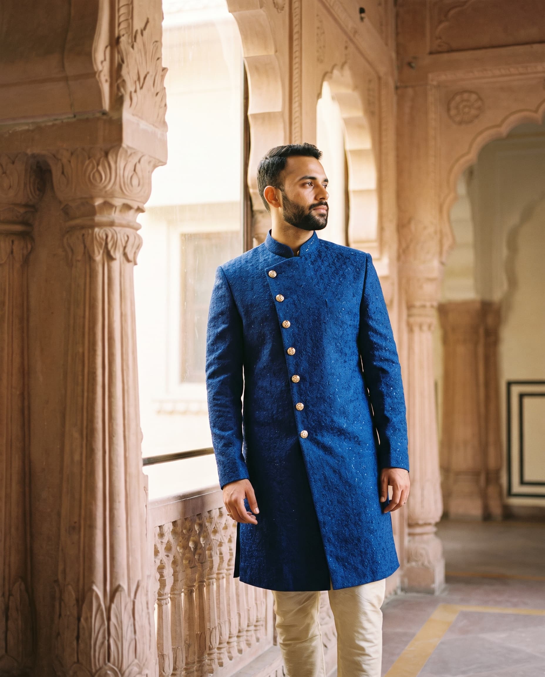 Men's Bandhgala · Indigo