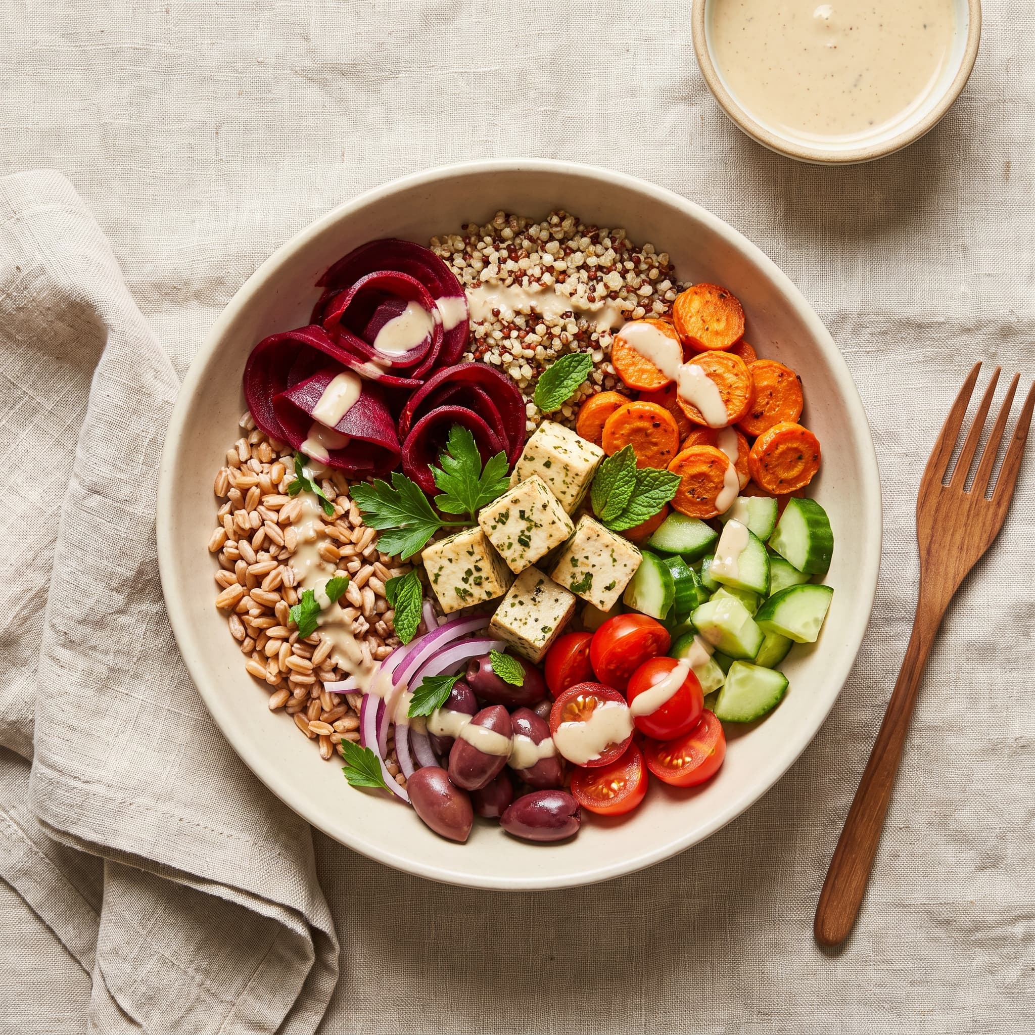 Mezze grain bowl