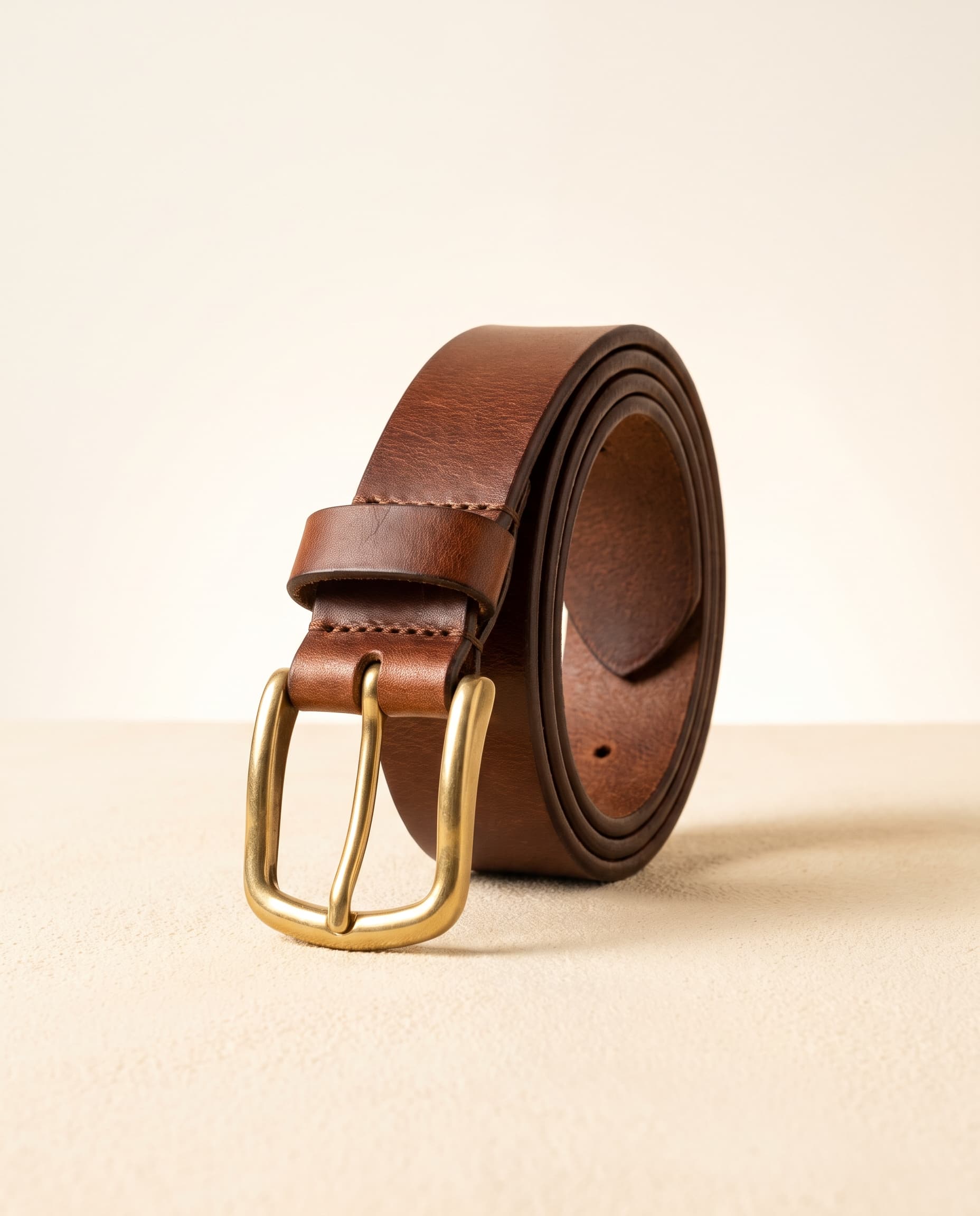 Leather Belt · Saddle