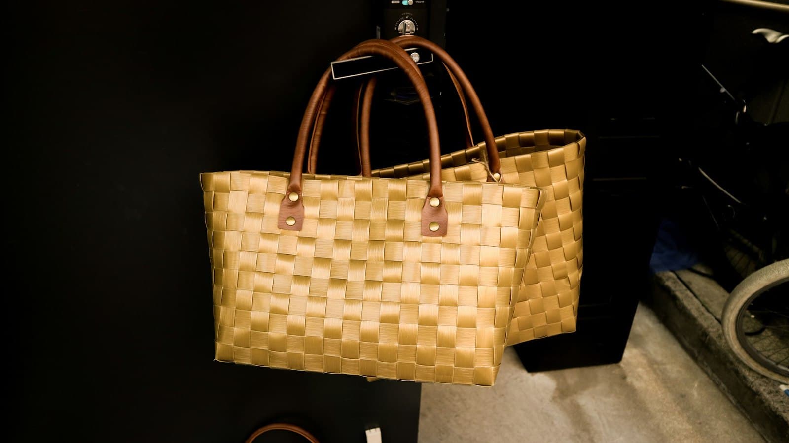 Woven Rattan Tote