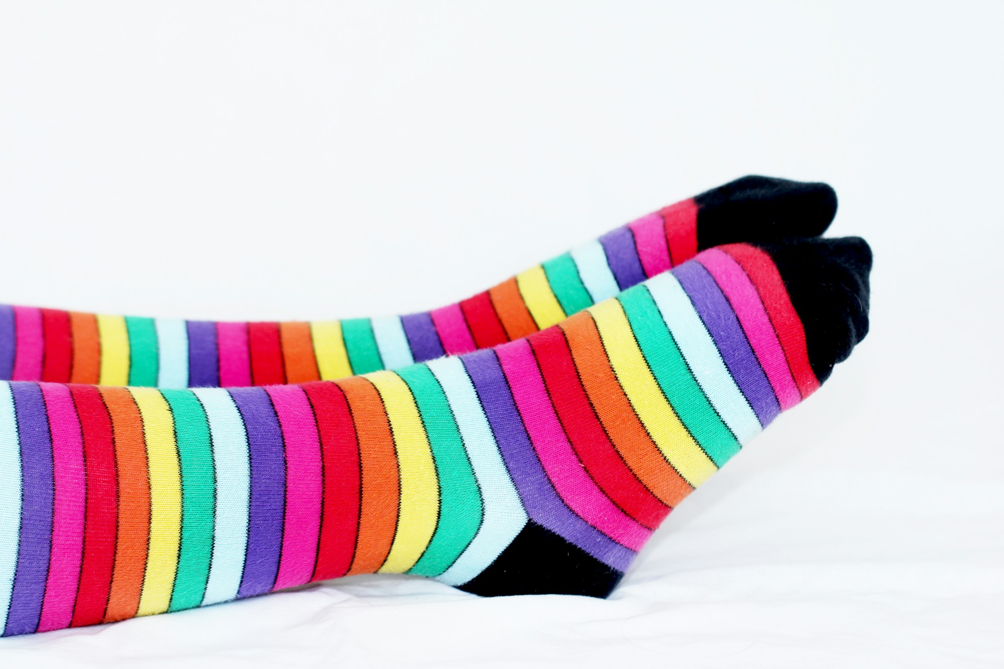 Rainbow Stripe Knee-High